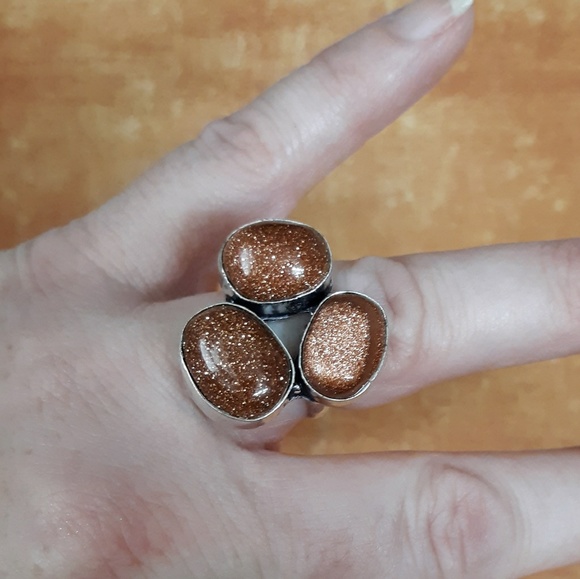 New Sunstone Sunsitara 925 Silver Ring. - Picture 3 of 8